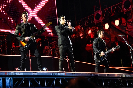 Nick Jonas, Joe Jonas and Kevin Jonas
Jonas Brothers New Year's Eve concert, Fontainebleau Poolside, Miami, Florida, USA - 31 Dec 2019